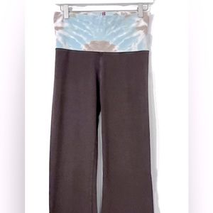 Hard Tail Brown and Tie-Dye Roll Down, Flare Pants (M)